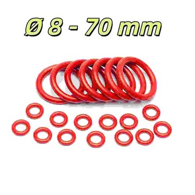 O-Ring Ø 8 - 70 mm Schnurstärke 2,4 mm DIN3771 Silikon Dichtring Oring Nullring