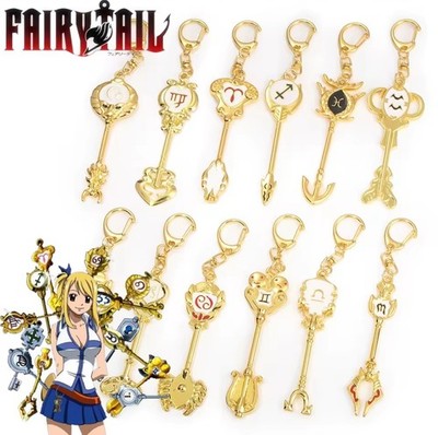 All 12 Zodiacs Fairy Tail Celestial Spirit Gate Keys Keychains