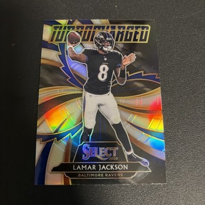 2020 Panini Select - Turbocharged Lamar Jackson #T8 Silver Prizm