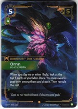 Ornn - Blacksmith (Alternate Art) 058A/221 Spiritforged Riftbound NM Foil — live eBay listing