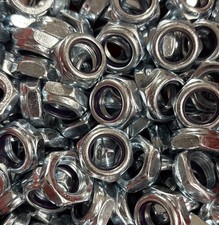 Steel Nylon Insert Locknuts- 1/2"-20 Thin Height- Zinc Silver- Lot of 100