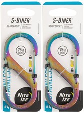 Nite Ize S-Biner SlideLock Stainless Steel Carabiner 4 - Spectrum 2-Pack