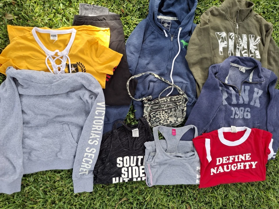 Victoria’s Secret Pink 10 Piece Lot Women’s XS Bling Shirts, Hoodies, RESELLERS - Image 2 of 4