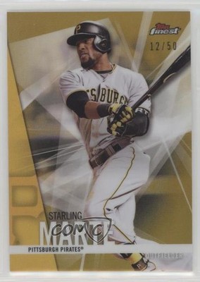 2017 Topps Finest Gold Refractor 12/50 Starling Marte #94 y8h