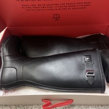 Hunter Womens Black Rubber Rain BOOTS Original Tall 7 Med Wft1000rma