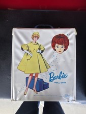 Vintage Barbie Midge Doll Carry Case White Thick Vinyl/Cardboard 1963 Mattel