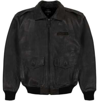 ビンテージAVIREX USA ブラックレザー ジャケット New Avirex USA Vintage Flight A2 Jacket Leather Jacket | eBay