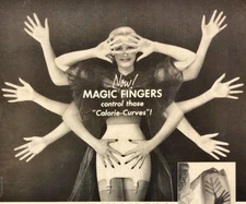 1954 Playtex Wonder White  Body Shaping Girdle Magic Fingers Vintage Print Ad