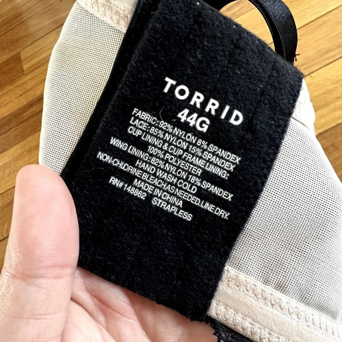 Neu mit Etikett Torrid schwarzer trägerloser Bügel-BH mit Spitze Größe 44G - Bild 6 von 7