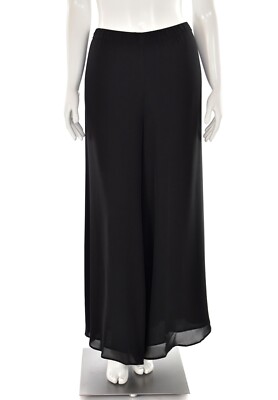St. John Elegant Palazo Pants Size 10 Black 100% Silk Wide Leg Women Dress  Pants | eBay