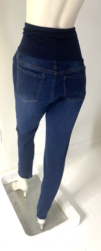 Pantalones de mezclilla SHEIN azul maternidad ajustados bolsillos banda elástica talla L - Imagen 2 de 11