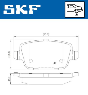 SKF Bremsbeläge Hinten für FORD FOCUS II GALAXY KUGA I MONDEO IV S-MAX