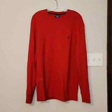 Polo Ralph Lauren Sleepwear Waffle Knit Men's Sweater Red Top Size L