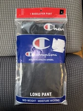 Champion Baselayer Men's Bottom Midweight pants Long Johns Wicking Warm size S