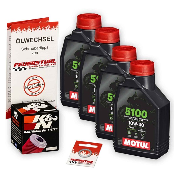 Honda VTR 1000 SP-2 (SC45) 02-05, Motul 10W40 Ester ÖL + K&N Racing ÖLfilter Set-image