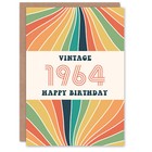 Vintage Retro Him Her Rainbow Born 1964 Aged 61 Years Old 61st Birthday Card
