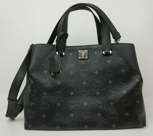 mcm large tote black