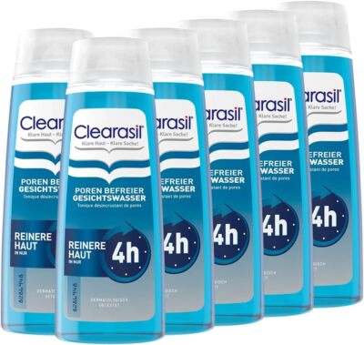 Clearasil Poren Befreier Gesichtswasser - Zur Reinigung der Poren - 6 x 200 ml