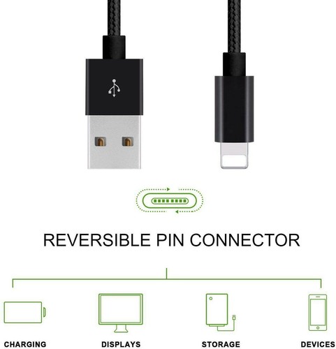 Boost+ Chargers, Short Charger Cable USB Fast Charging Data/Sync Cord 25CM Black - Picture 4 of 7