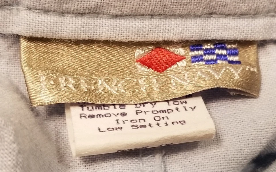 Vtg Womens French Navy Skirt Sz 18W Blue Button Down Cottagecore Grandma 90s - Image 4 of 4