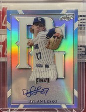 2021 Leaf Metal Perfect Game Dylan Lesko Blue Production Proof Auto 1/1 Padres
