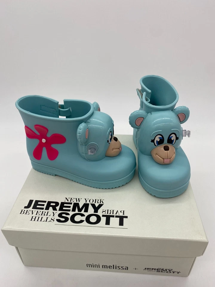 Mini Melissa + Jeremy Scott Mono Botas de Lluvia de Goma Bebé Talla 5 6/7 7/8 9 Foto 4 de 4