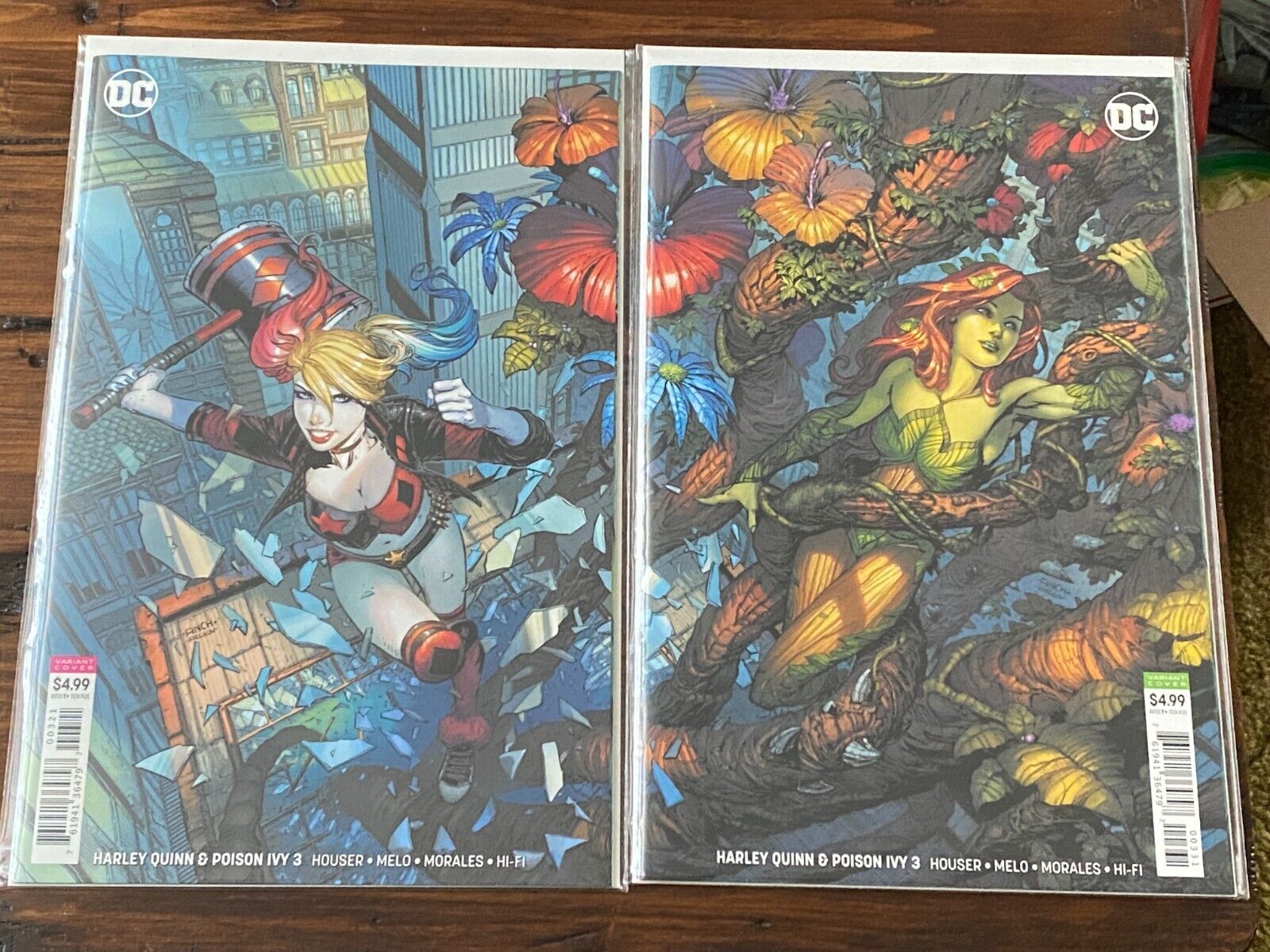 HARLEY QUINN & POISON IVY #3 Connecting Cover set David Finch Card Stock Variant