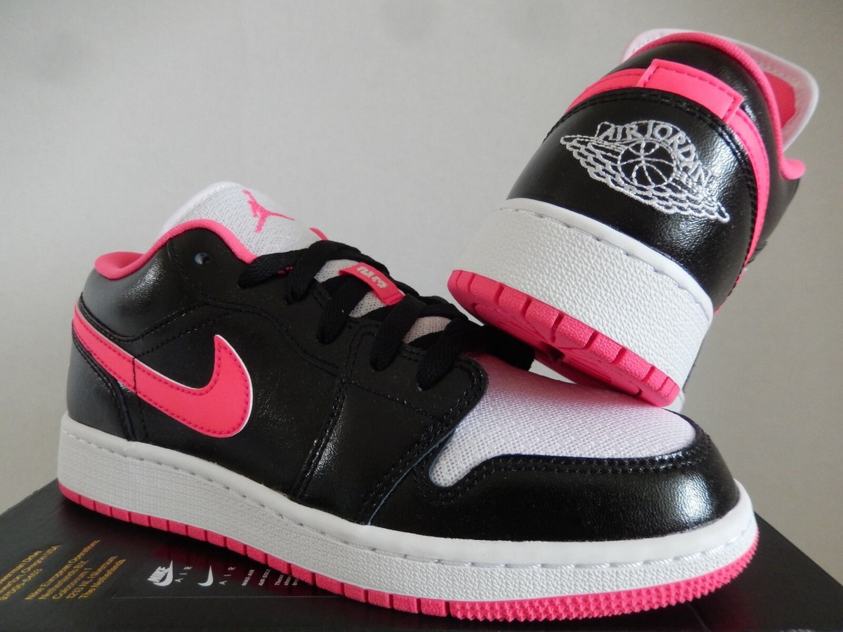 Nike Air Jordan 1 Low ブラック/ピンク Nike Air Jordan 1 Low Fierce Pink Black White GS 5.5Y