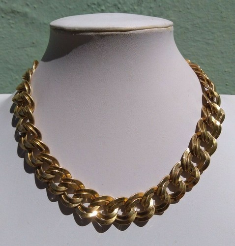 Collier Vintage Doré Monet - Occasion En Très Bon état (TBE) - Bijou Rétro