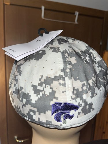 Kansas State Wildcats Nike Camo Dri-Fit Adult Unisex Baseball Cap sz 7 1/2 NWT - Picture 5 of 9