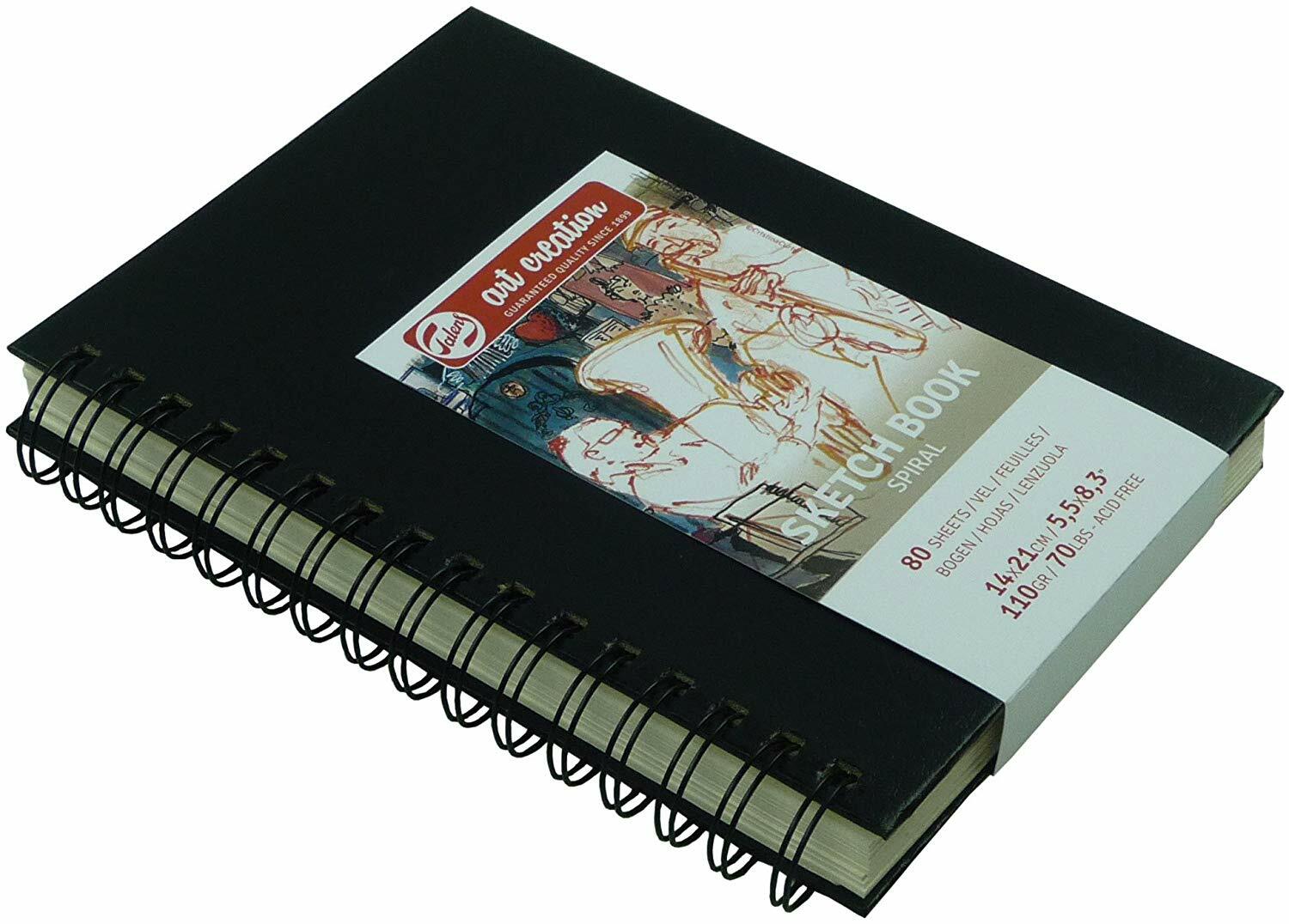 Hardback Sketch Book 80 Sheets Spiral Bound 14 X 21cm 110gsm - Royal Talens