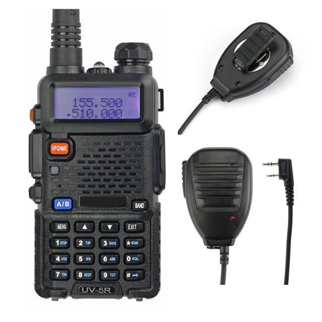 Baofeng UV-5R + Original Speaker Dual Band 2m/70cm Band VHF UHF