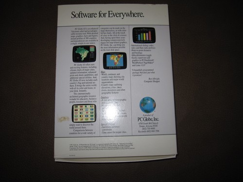 PC Globe 4.0 Vintage Oprogramowanie komputerowe Gra PRZETESTOWANE DZIAŁA *** KOMPLETNE W IDEALNYM STANIE *** - Zdjęcie 6 z 10