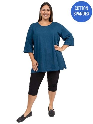 DALE AND WATERS Plus size Top - Every Day Tee Jade Size16-50 - Picture 6 of 16