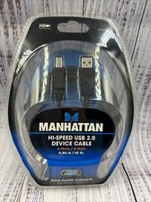 Manhattan Hi-Speed 15 USB 2.0 Device Cable A Male/B Male - READ