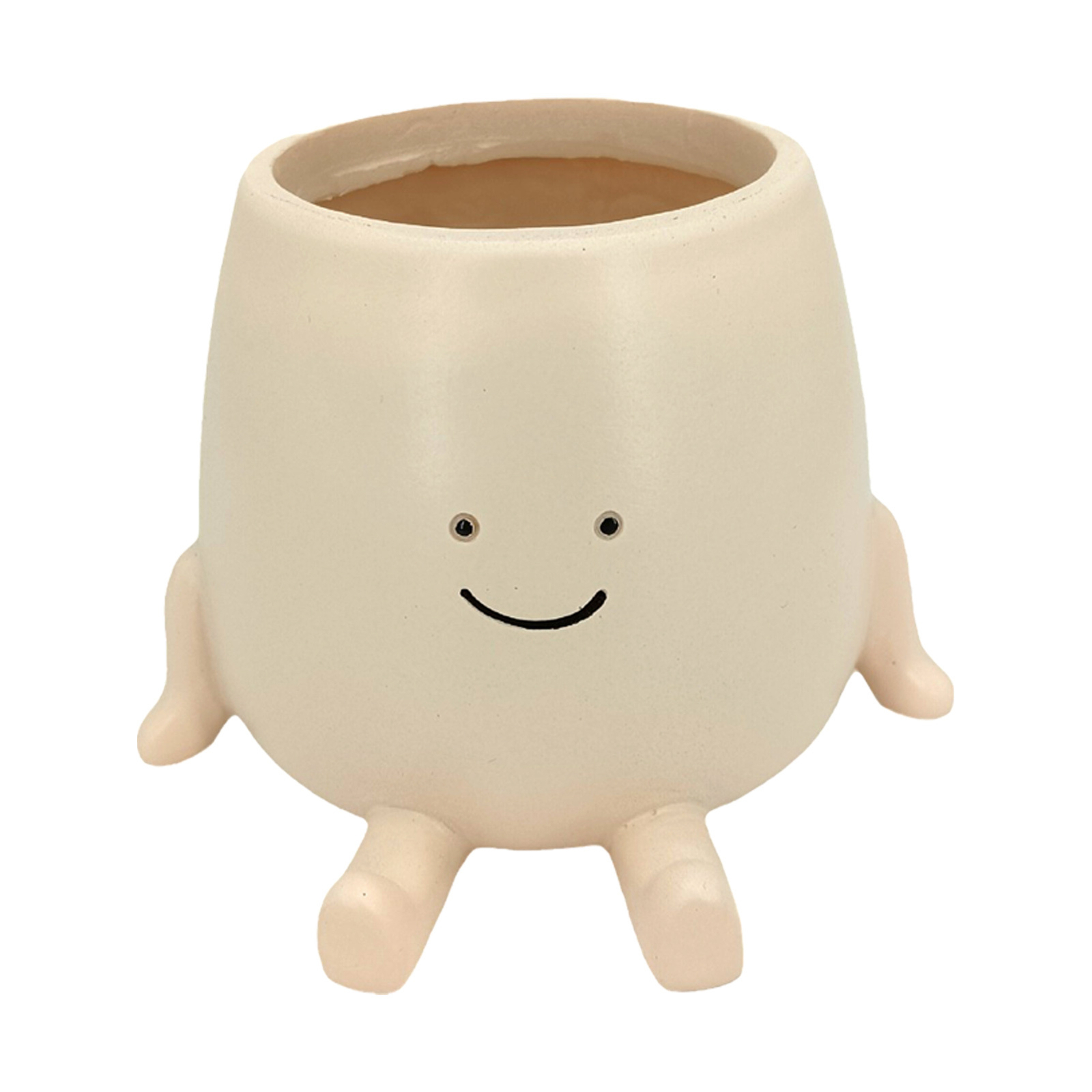 Face Planter Resin Indoor Garden Cartoon Sitting Plant Pot Flower Succulent Pot