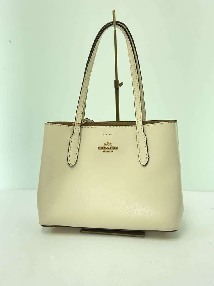 COACH Handbag Leather WHT F73277