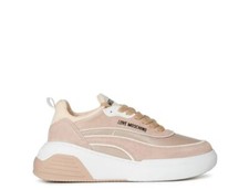 BNIB Beige Nude Love Moschino Ladies Platform Trainers Size 4 