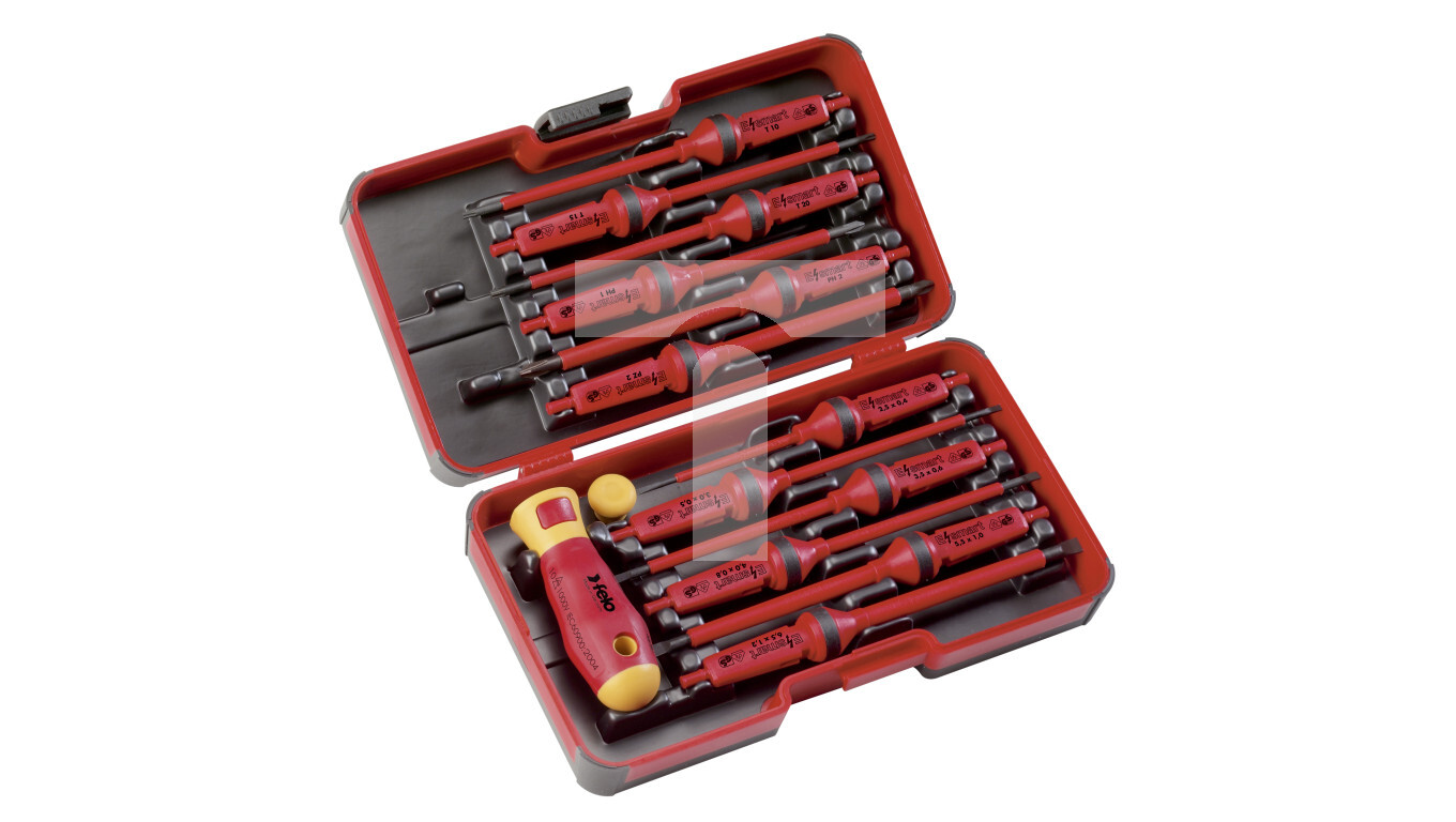 Screwdriver set with replaceable handle insulated 1000V E-Smart in box 06 /T2UK