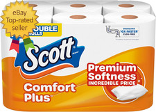 Comfortplus Toilet Paper, 12 Double Rolls, 231 Sheets per Roll, Septic-Safe, 1-P