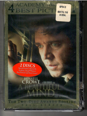 A Beautiful Mind (DVD, 2002, 2-Disc Set, Awards Edition) FS - Sealed