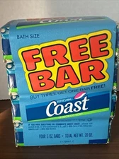 Vintage COAST Deodorant Bar Soap (4) Bars - 5oz Each NOS Sealed Proctor & Gamble