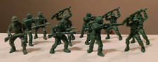 LIDO WWII US ARMY Combat G.I.s - green plastic recasts- set of 12- Set B NEW
