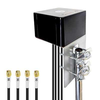 Cellular 5G 4G LTE Antenna 4X4 MIMO 600-8000 MHz Omni WIFI7 M2M IoT L plate incl