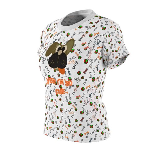 Niedliches Welpen-T-Shirt Knochen und Kugeln Thema ""All Over Print"" Damen schneiden & nähen - Bild 4 von 11