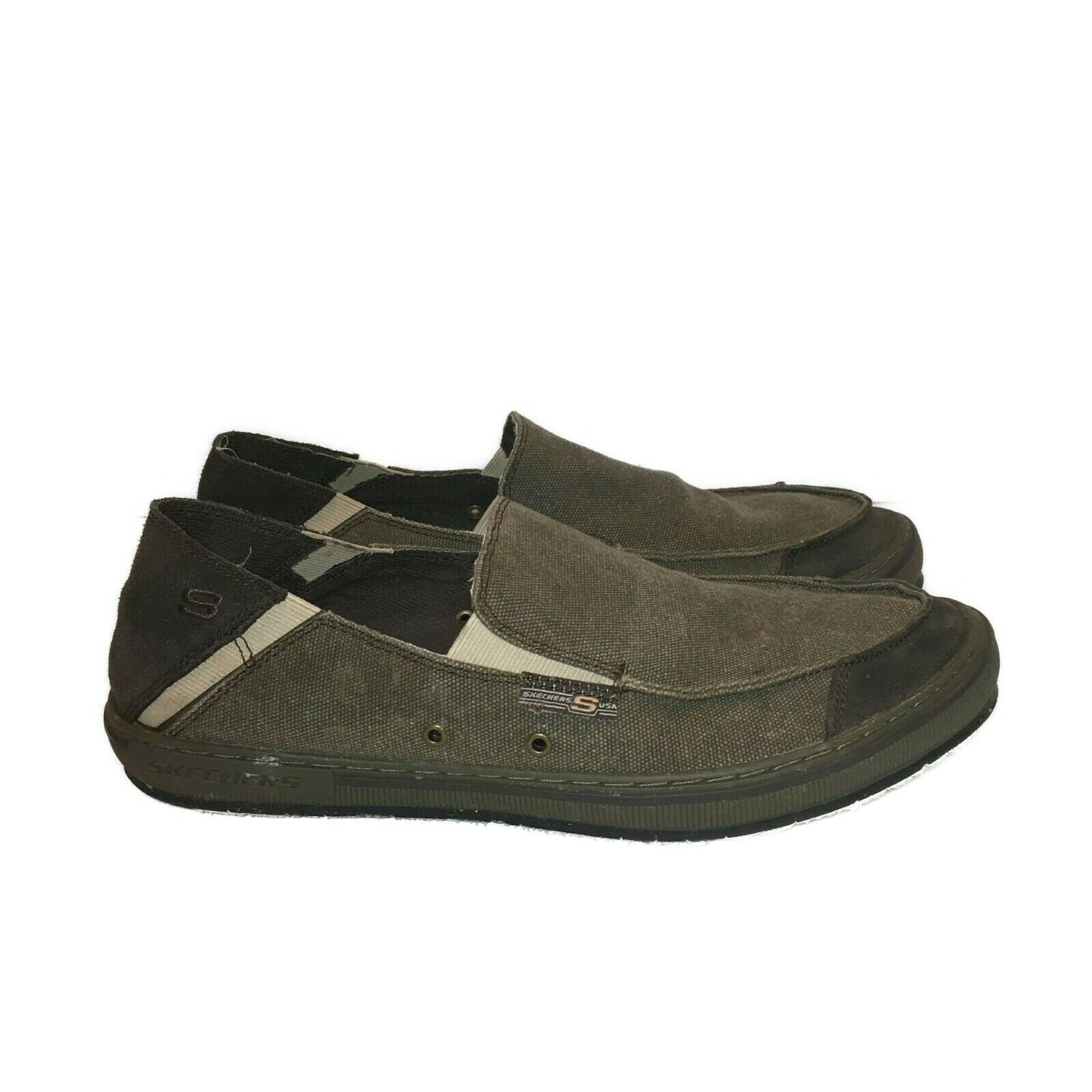 Skechers Mens Canvas Deck Shoes Size 11.5 Gem