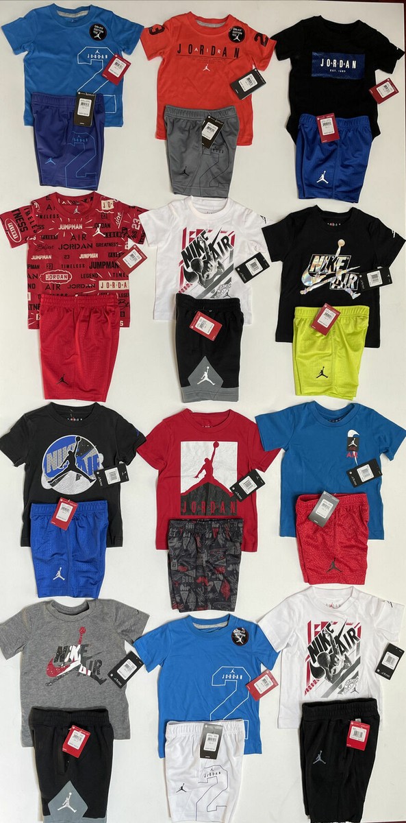 Air Jordan Boys Short Sets Toddler Thru Little Boys; 2T, 3T, 4T 5, 6,  NWT