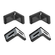 10Pcs 28x28x18mm Plastic Corner Brackets 4 Holes L Shape Right Angle Brace Black