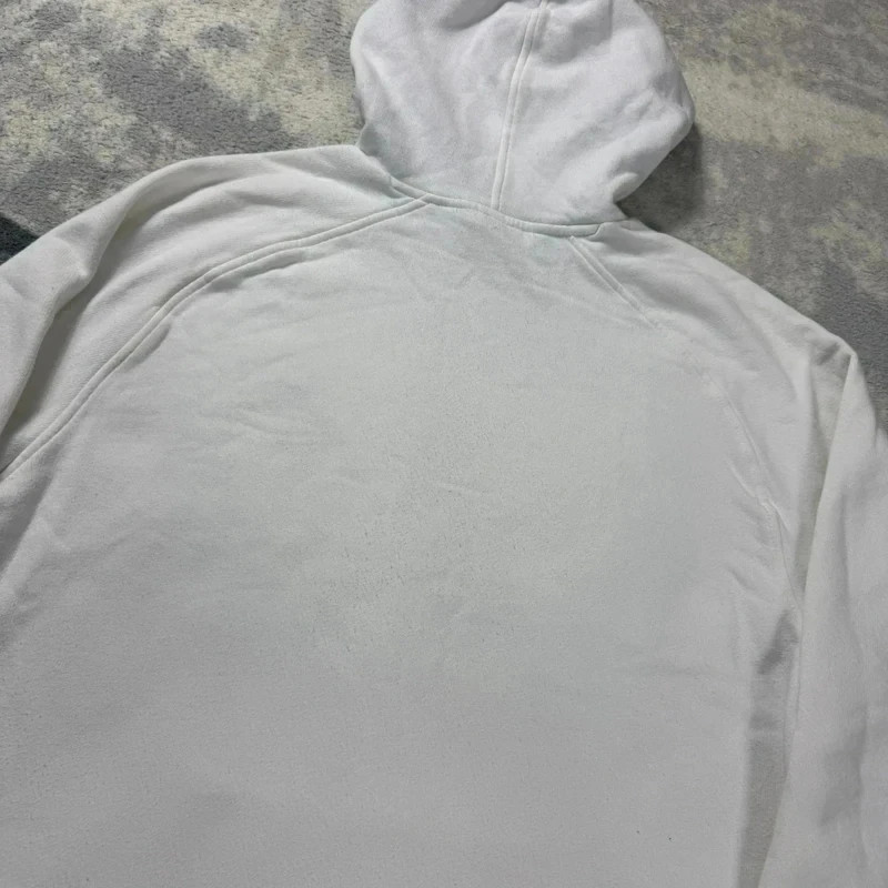 Vintage Nike 2000's Y2K White Mini Solo Swoosh Hoodie Men’s Size XL image 6