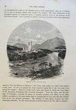 Original Old Antique Print Balmoral Castle Road England C1878 19th